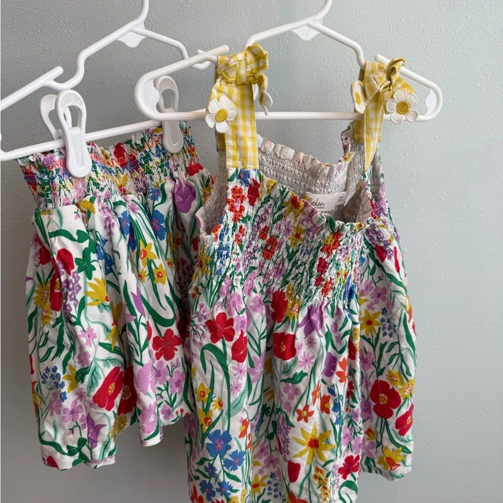 Boden Floral Kids Top (6/7) and Culottes (7/8) - Picture 1 of 8